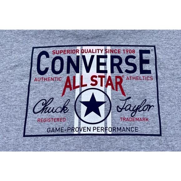 VINTAGE CONVERSE All Star Chuck Taylor Shirt Short Sleeve Men's Gray SIZE 3XL - Picture 6 of 6